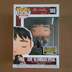 Funko Pop! Diamond Elvis '68 Comeback Special #188 EE Exclusive